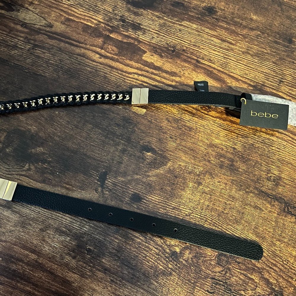 bebe Whipstitch Skinny Belt